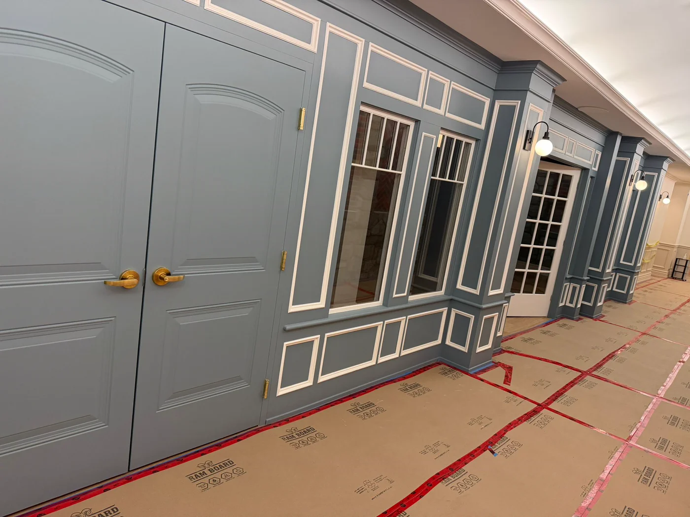 Painted built-in millwork and panelled doors